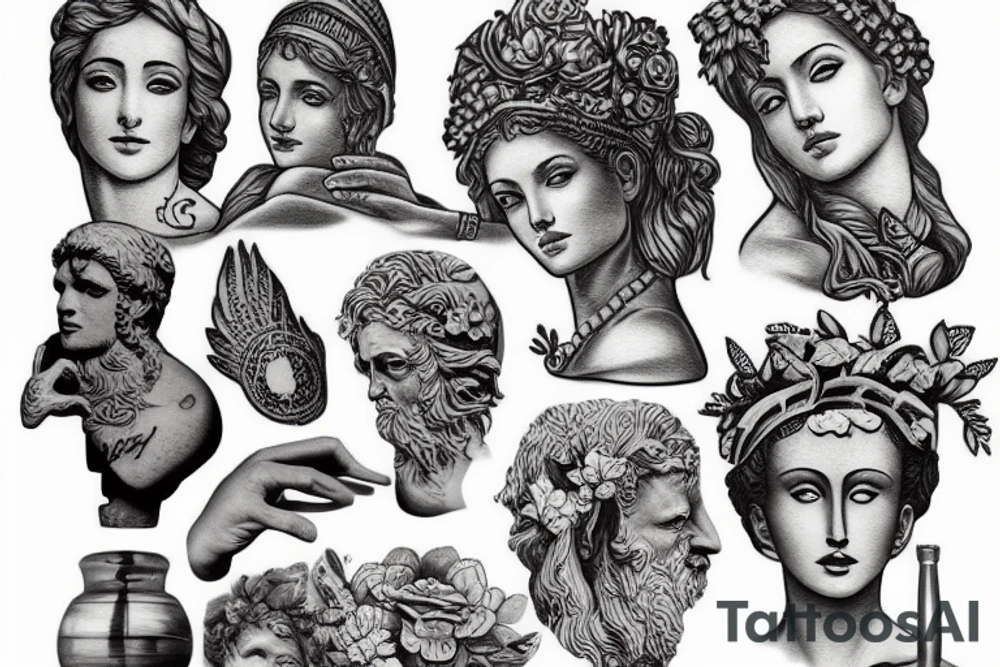 Greek statue tattoo idea