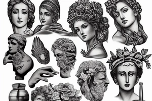 Greek statue tattoo idea