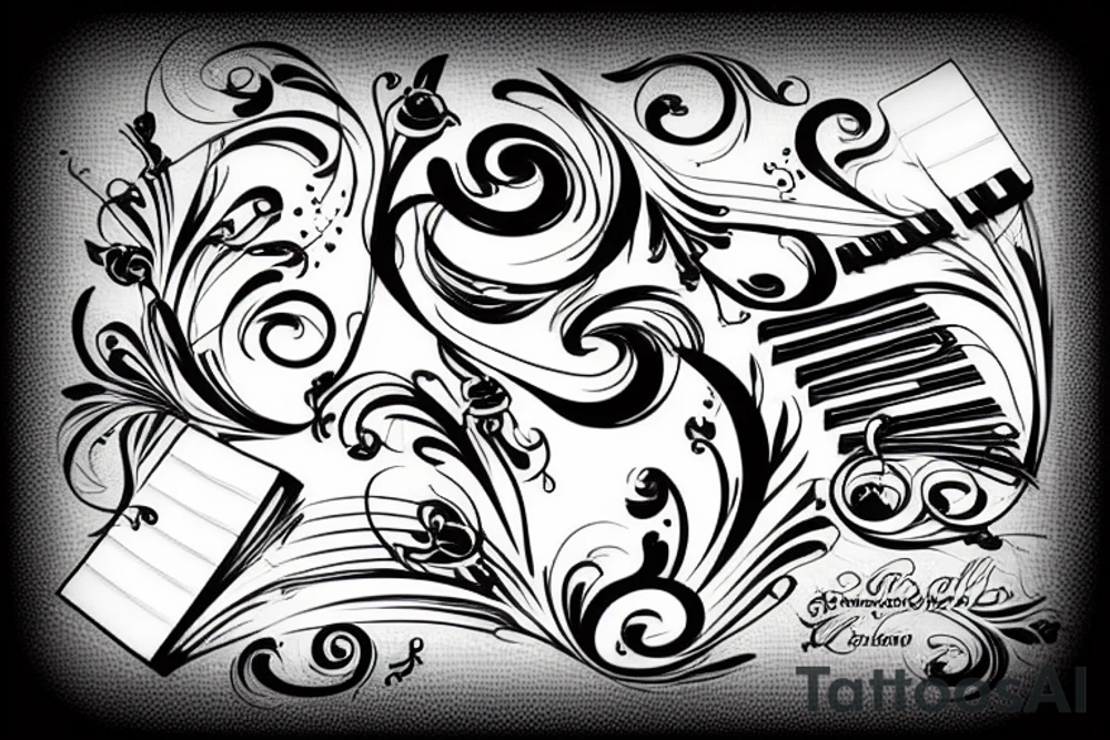 Piano tattoo idea