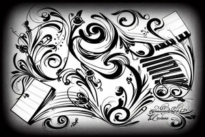Piano tattoo idea