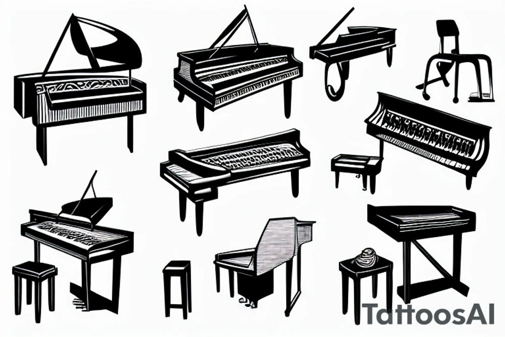 Piano tattoo idea
