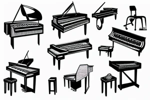 Piano tattoo idea