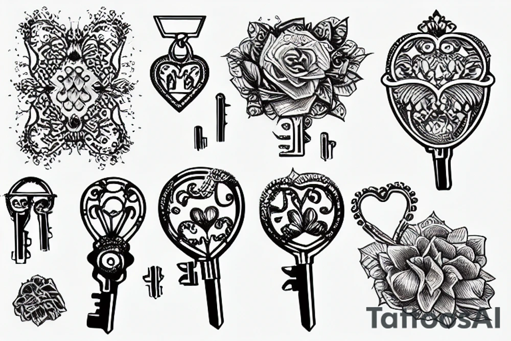 a set of keys tattoo idea