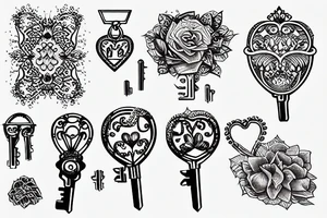 a set of keys tattoo idea