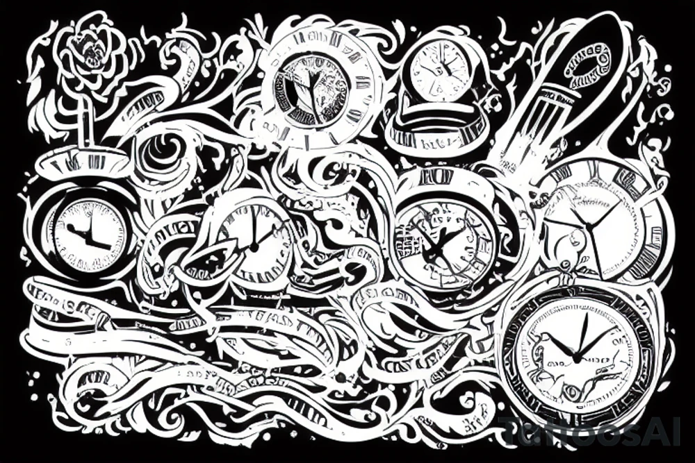 The purpose of life is to enjoy the passage of time tattoo idea