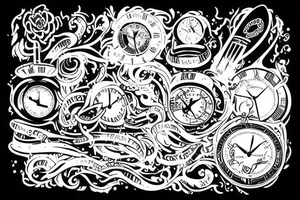 The purpose of life is to enjoy the passage of time tattoo idea
