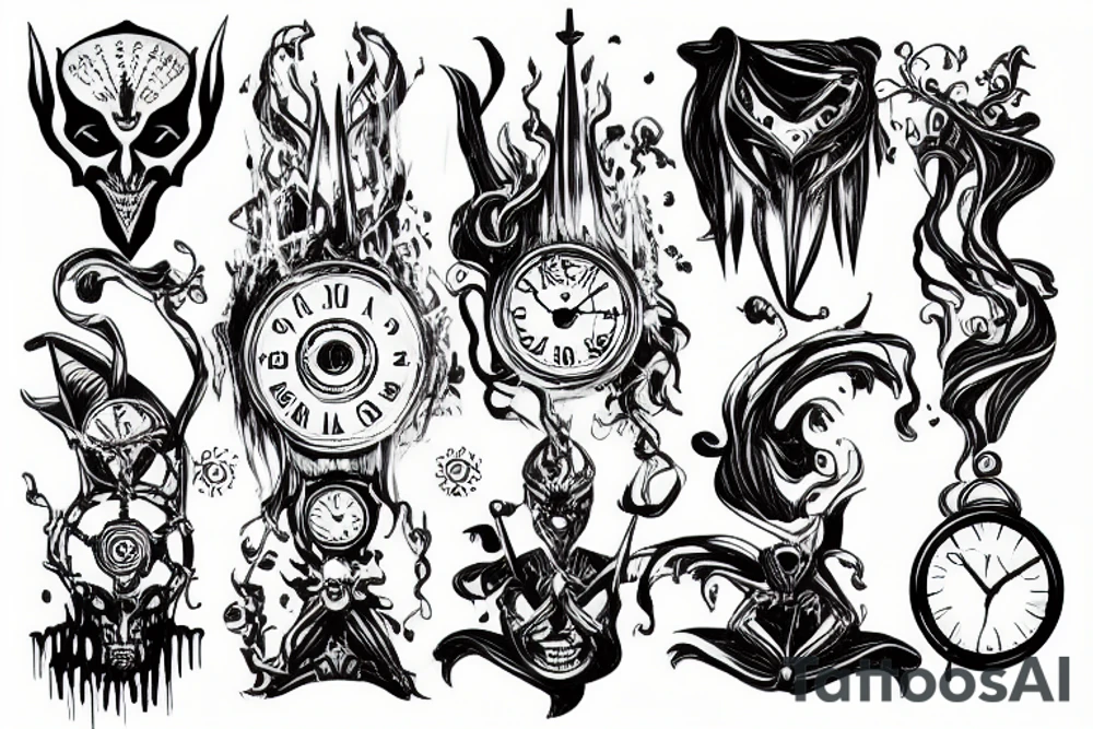 warlock manipulating time tattoo idea