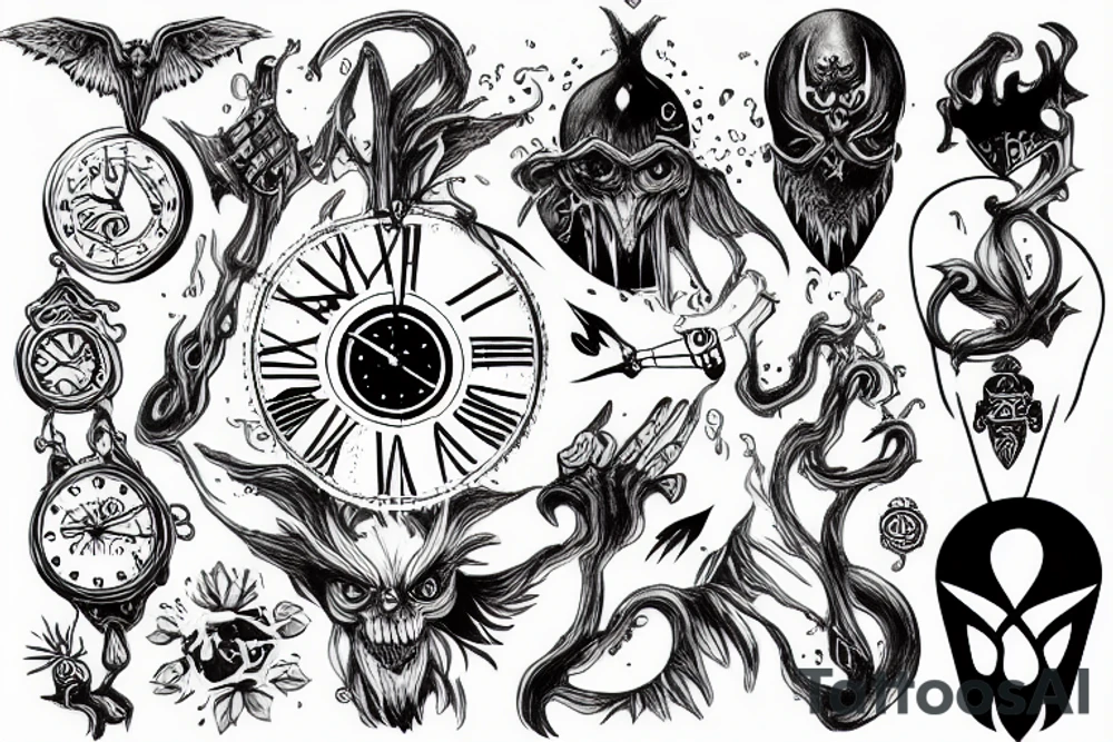warlock manipulating time tattoo idea