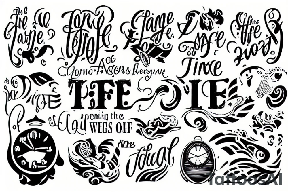 The purpose of life is to enjoy the passage of time tattoo idea