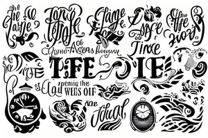 The purpose of life is to enjoy the passage of time tattoo idea