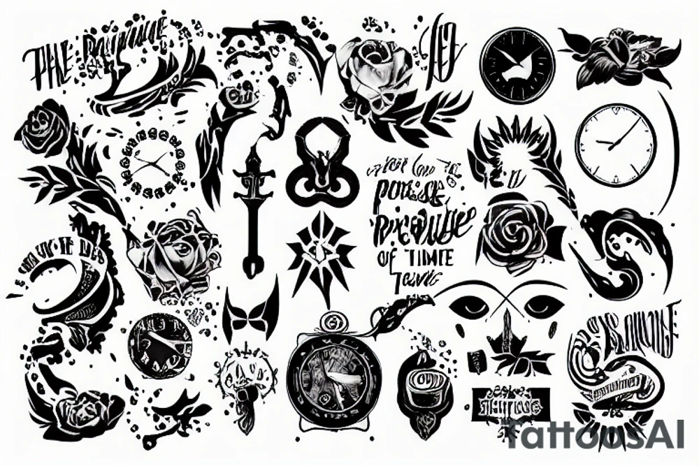 The purpose of life is to enjoy the passage of time tattoo idea