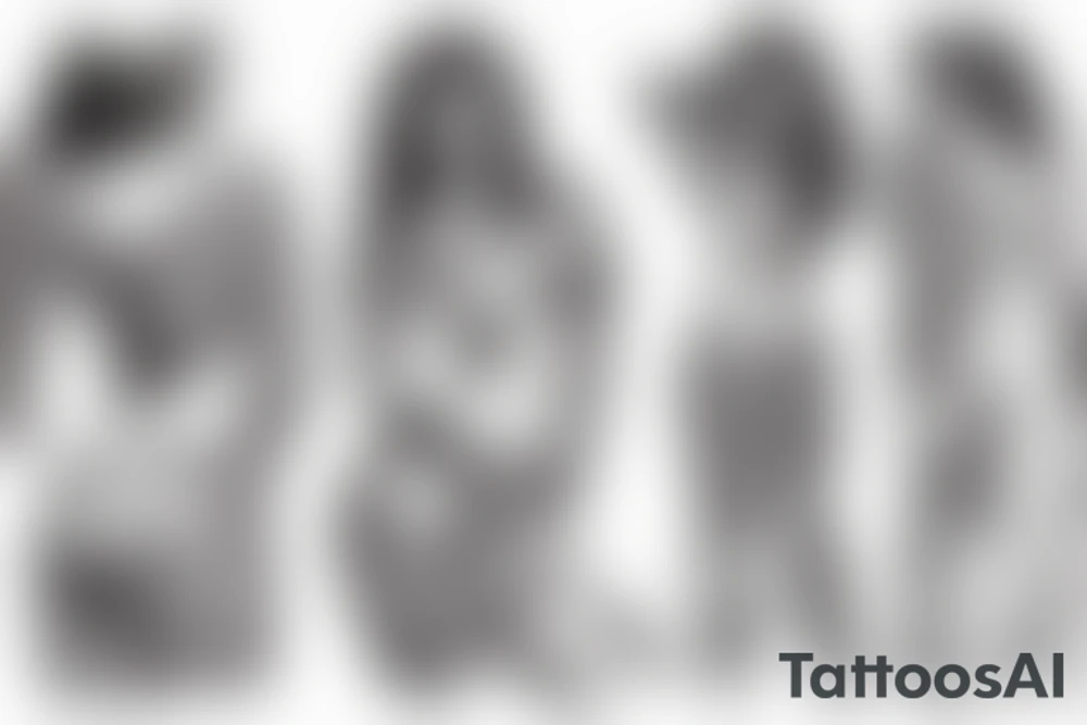 pantsless woman bending over tattoo idea