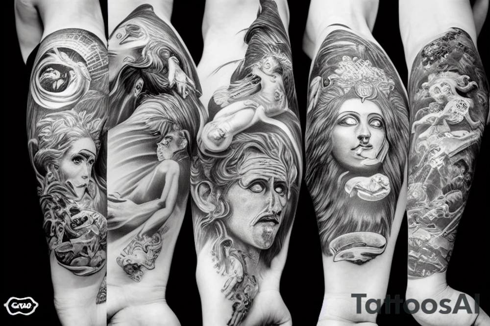 God on heaven tattoo idea