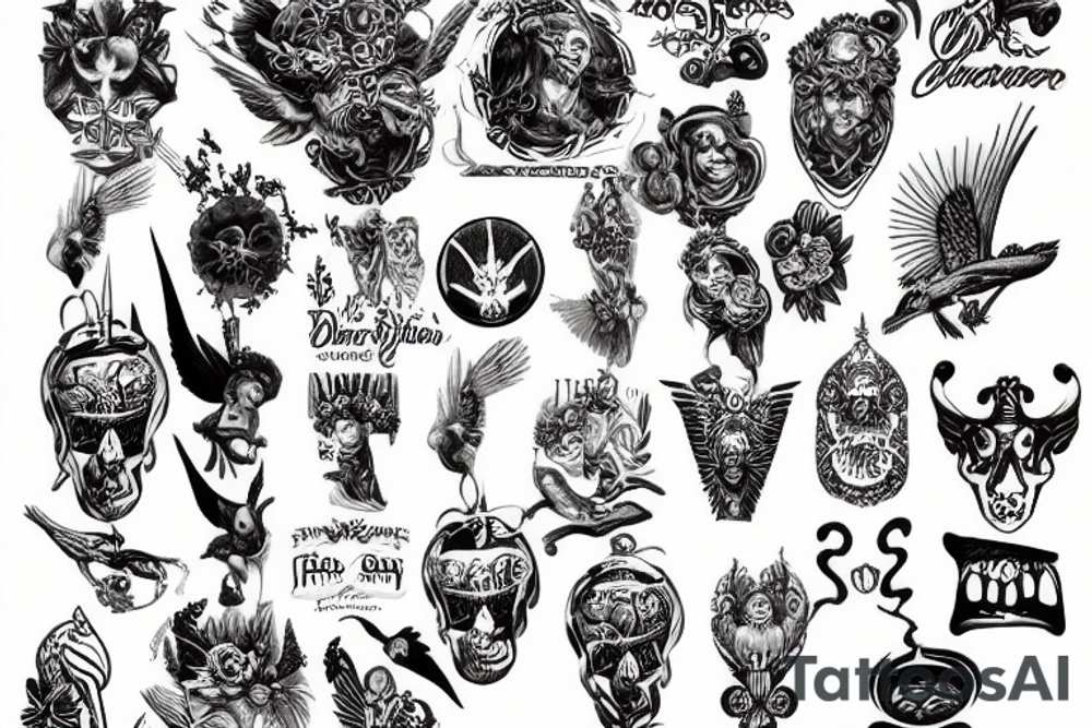 God on heaven tattoo idea