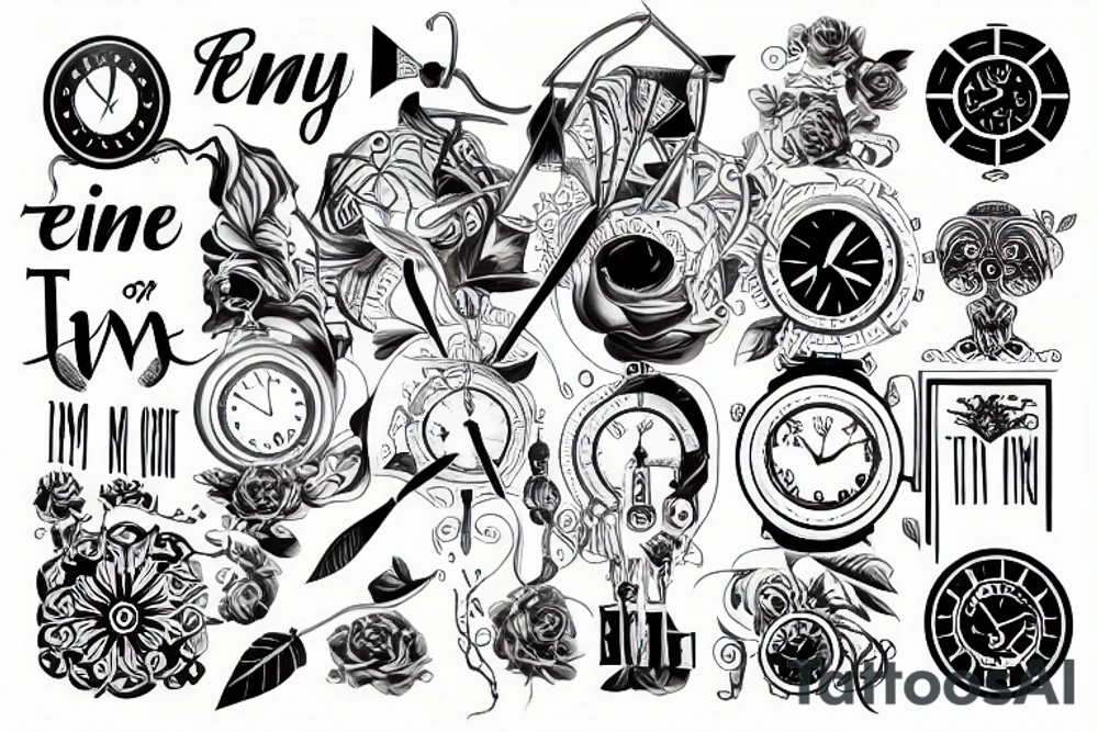 enjoy the passage of time tattoo idea