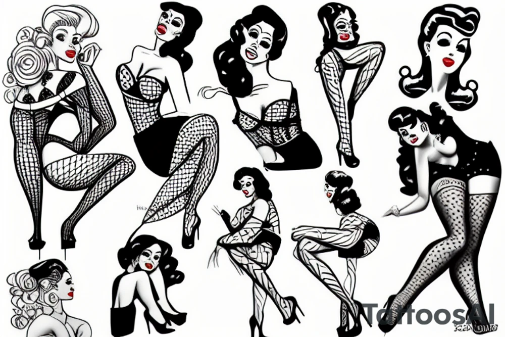 Pin up girl tattoo idea