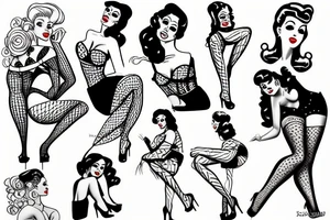 Pin up girl tattoo idea