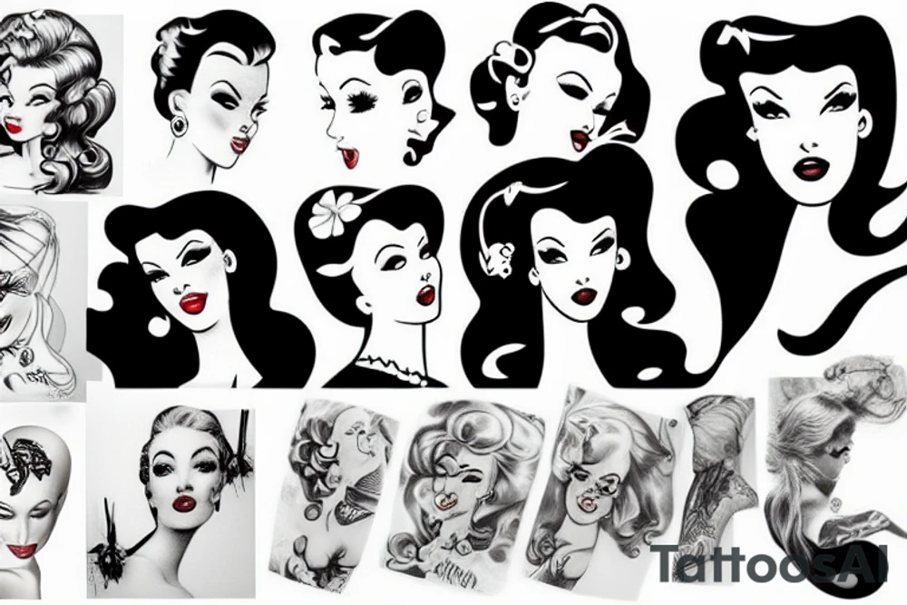 Pin up girl tattoo idea