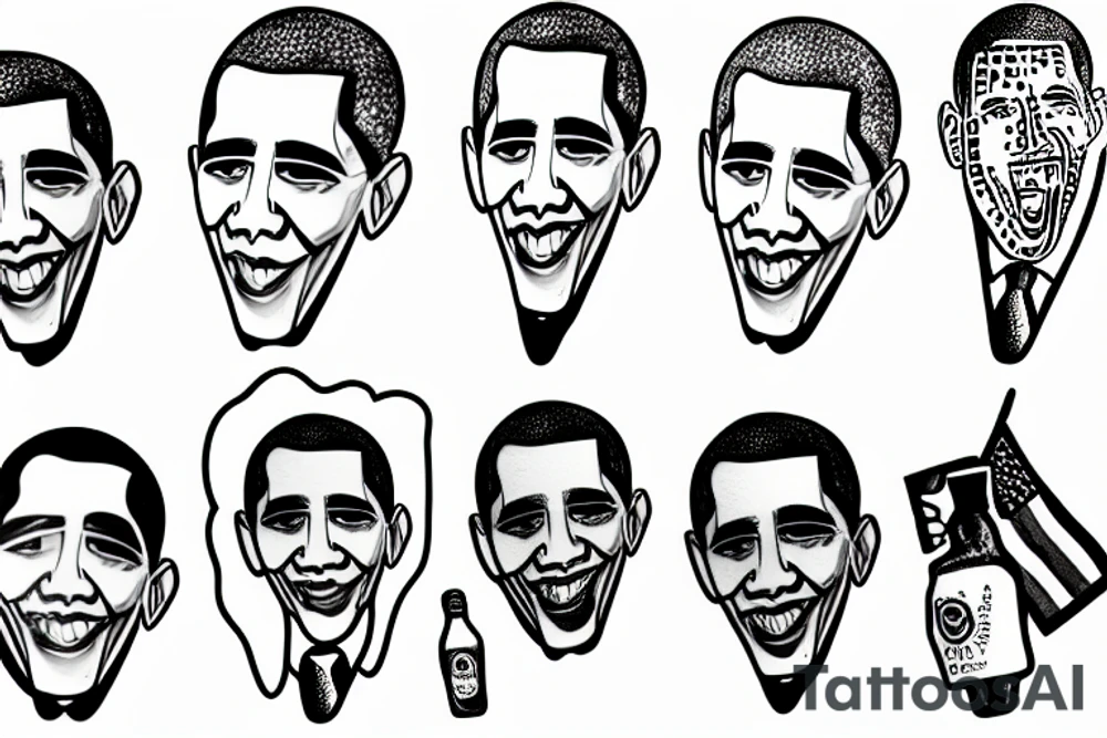 drunk barack obama tattoo idea