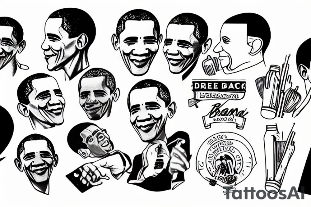 drunk barack obama tattoo idea