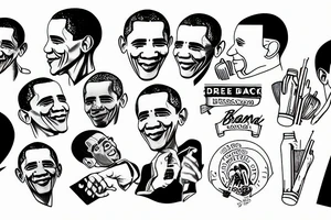 drunk barack obama tattoo idea