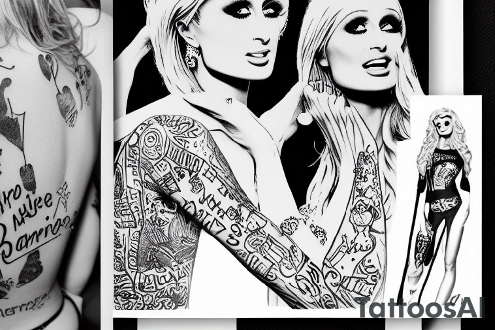 paris hilton at burning man kissing joe biden tattoo idea