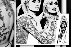 paris hilton at burning man kissing joe biden tattoo idea
