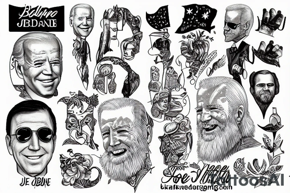 joe biden at burning man tattoo idea