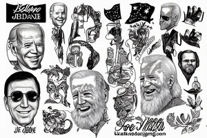 joe biden at burning man tattoo idea