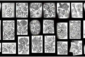 Exploding flower tattoo idea