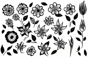Exploding flower tattoo idea