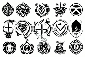 Protection symbol tattoo idea