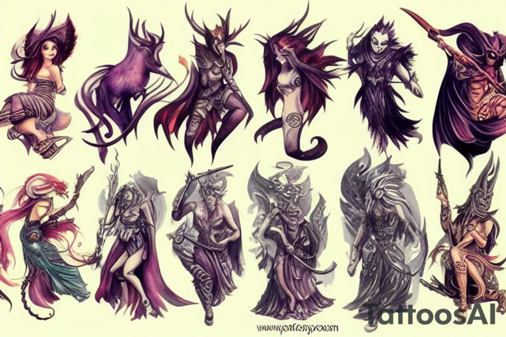 Fantasy character tattoo idea