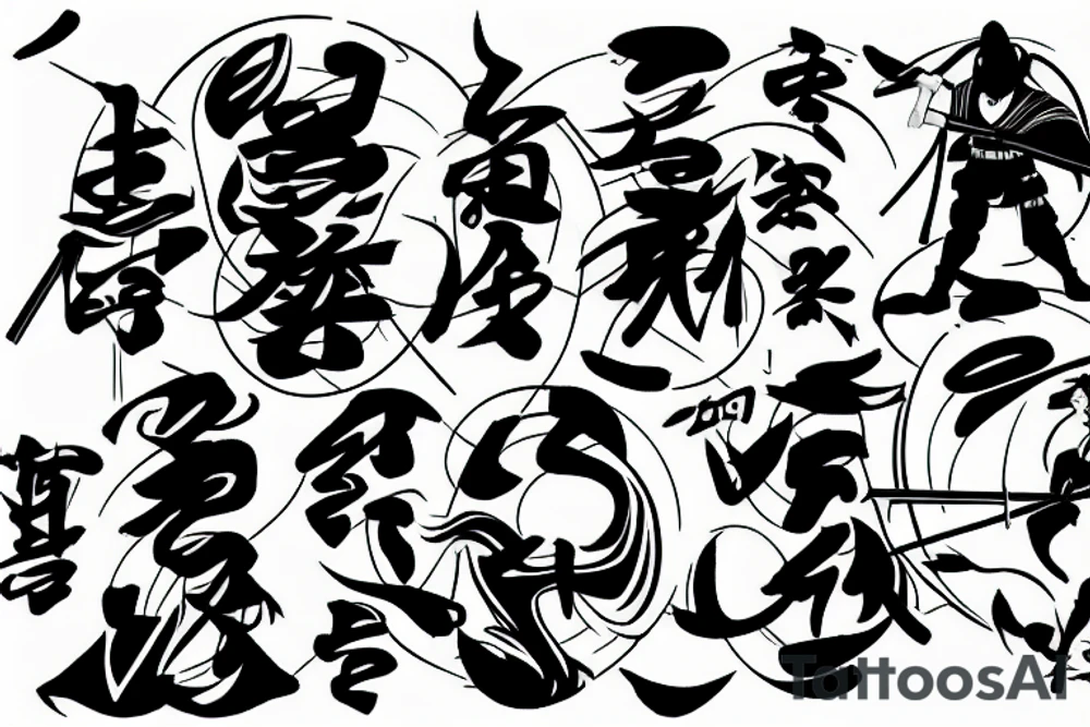 Samurai with Japanese sunrise in the background tattoo idea Samurai with Japanese sunrise in the background tattoo idea