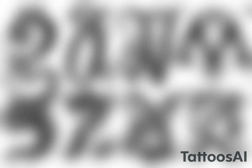double V letters tattoo idea