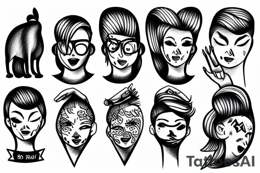 Really funny looking person tattoo idea