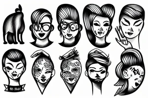 Really funny looking person tattoo idea