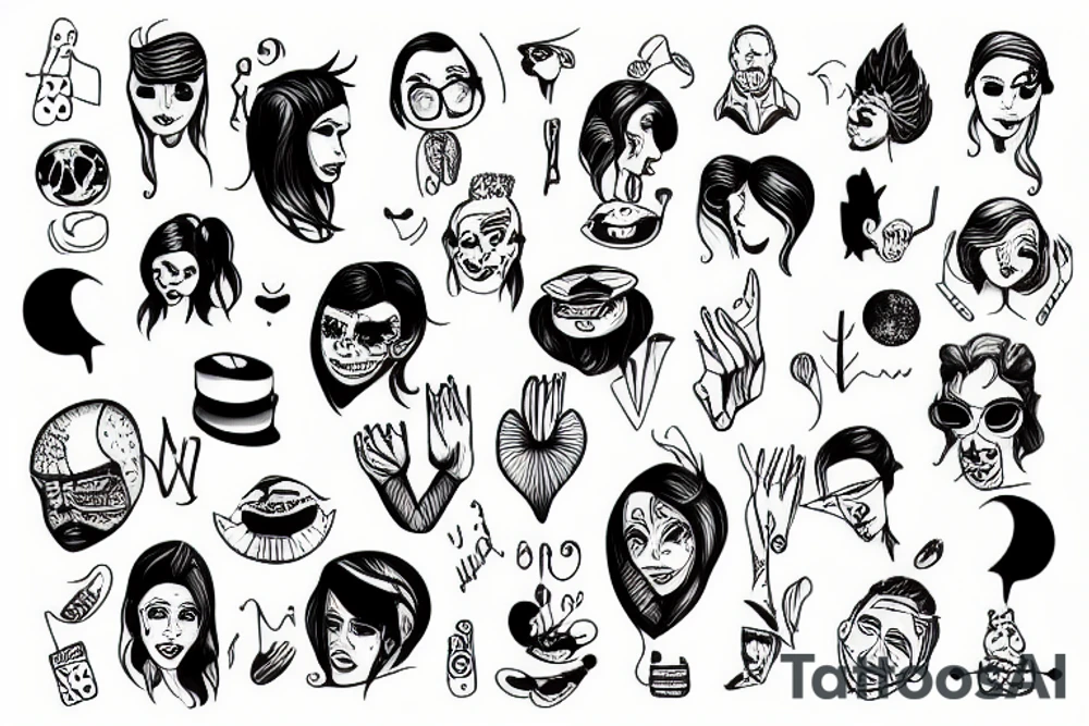 Really funny looking person tattoo idea