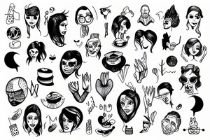 Really funny looking person tattoo idea