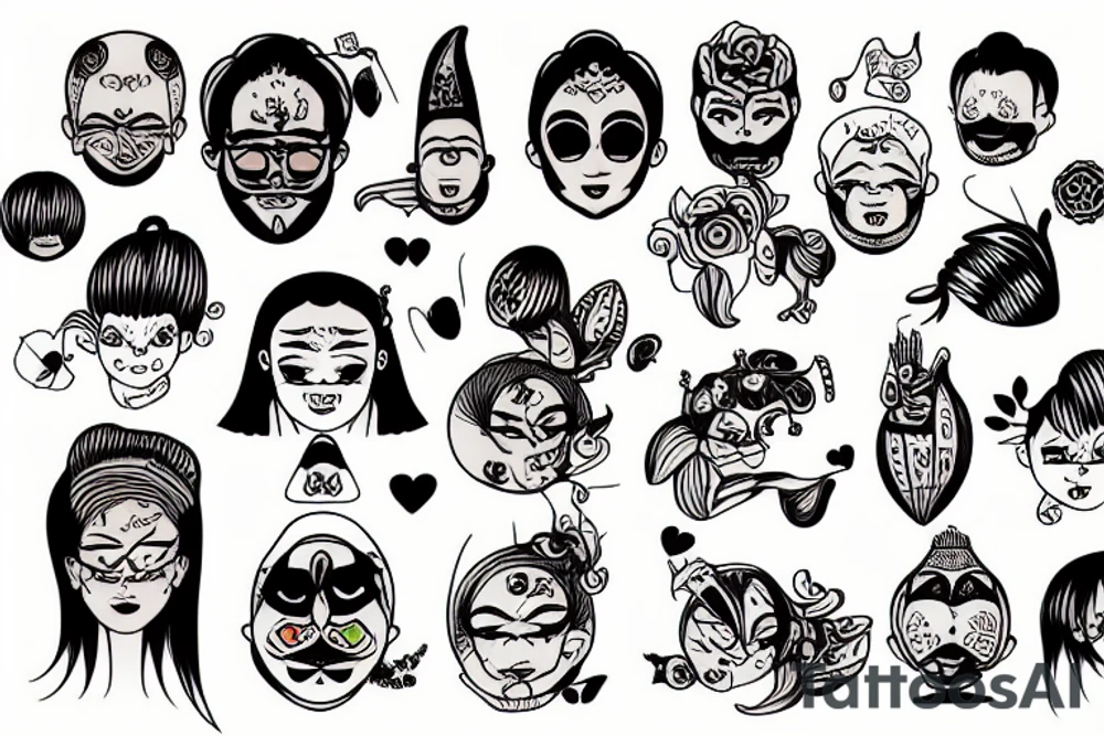 Really funny looking person tattoo idea