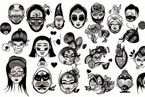 Really funny looking person tattoo idea