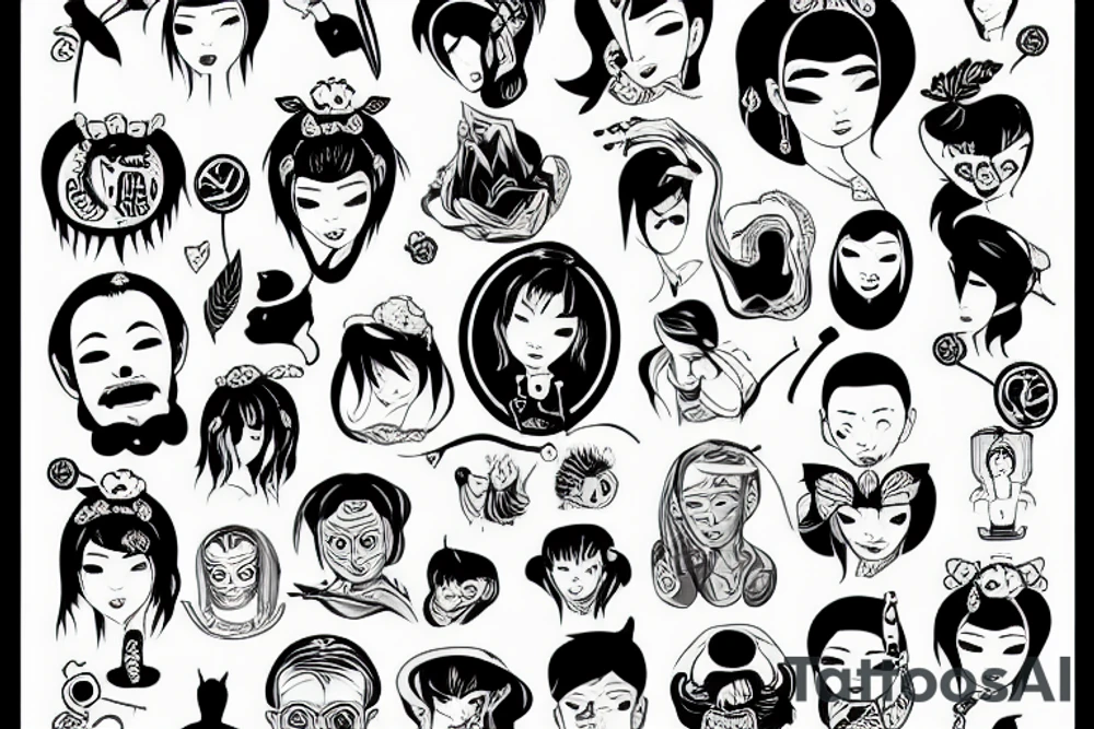 Really funny looking person tattoo idea