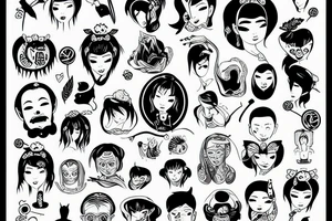 Really funny looking person tattoo idea