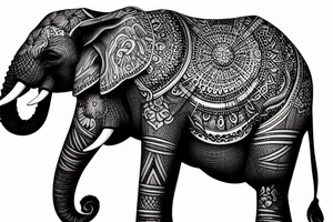 A magnificent elephant tattoo idea