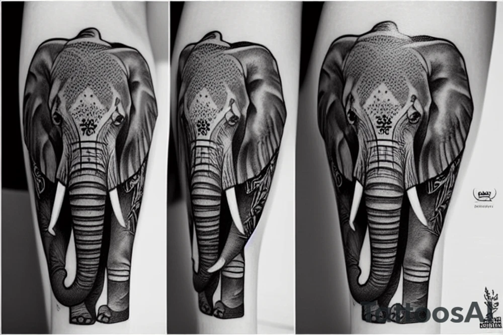 A magnificent elephant tattoo idea