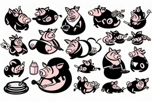 Chef pig tattoo tattoo idea