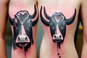 cow head tattoo idea
