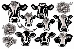 cow head tattoo idea