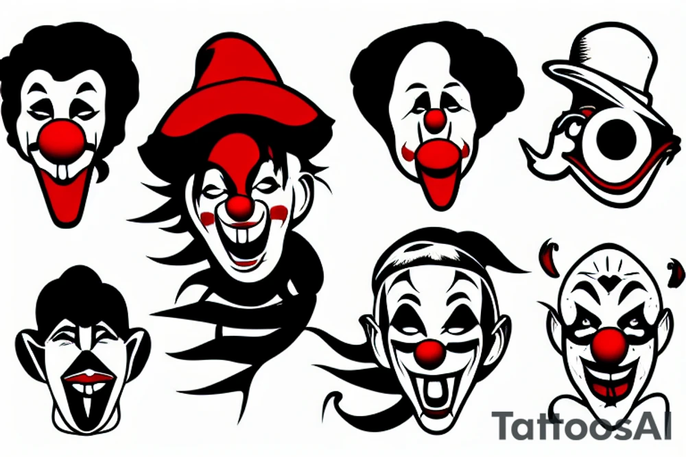 A coward clown tattoo idea
