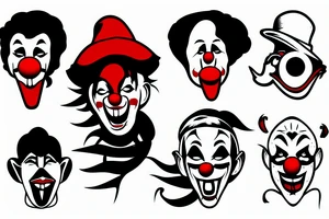 A coward clown tattoo idea